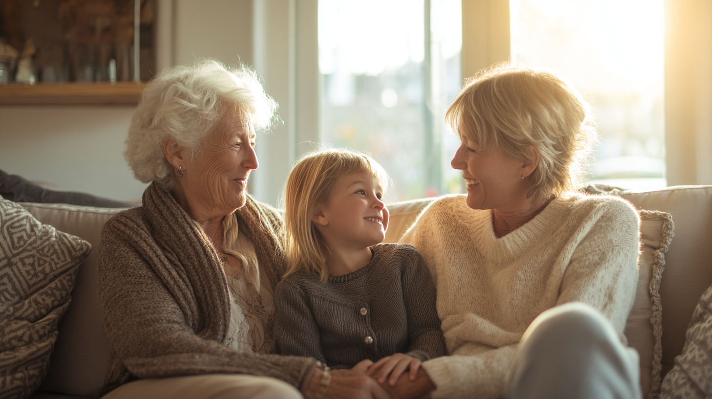 Three generations of women spending quality time together